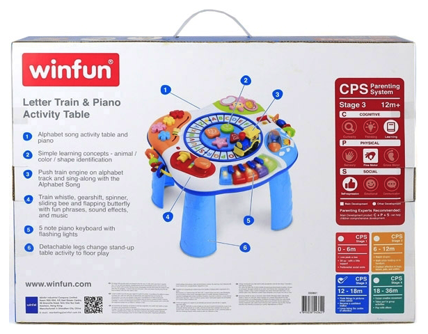 Winfun Letter Train & Piano Activity Table - 0801 - Madina Gift