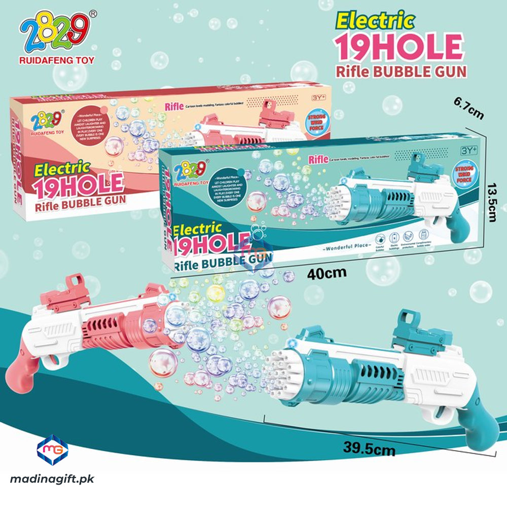 Electric 19 Holes Rifle Bubble Gun - 2022-12A - Madina Gift