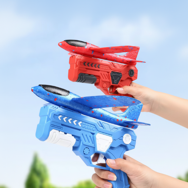 2-in-1 Airplane Launcher & Foam Dart Toy Set ZG270-539 with LED Lights Online in Pakistan Madina Gift