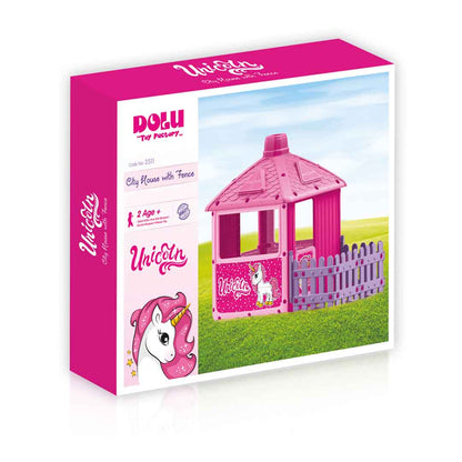 DOLU - Unicorn City House With Fence Madina Gift