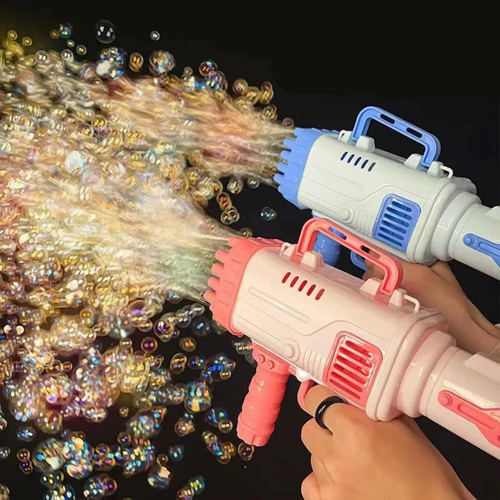 25 Holes Electric Gatling Bubble Gun S3001-1 - Madina Gift