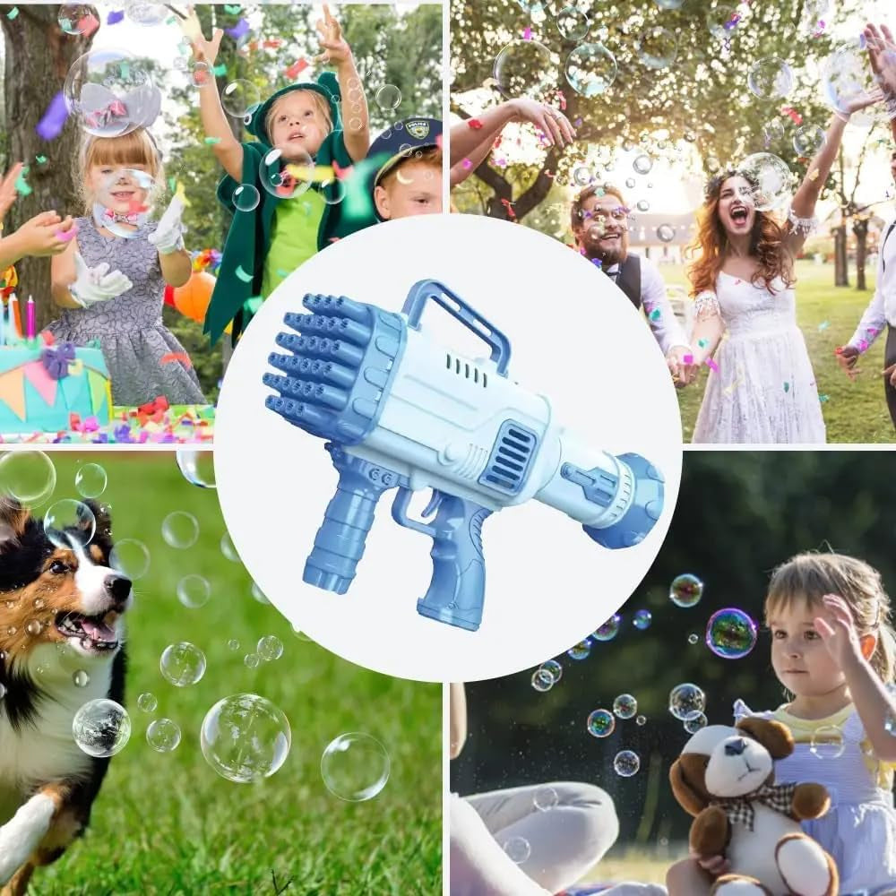 25 Holes Electric Gatling Bubble Gun S3001-1 - Madina Gift