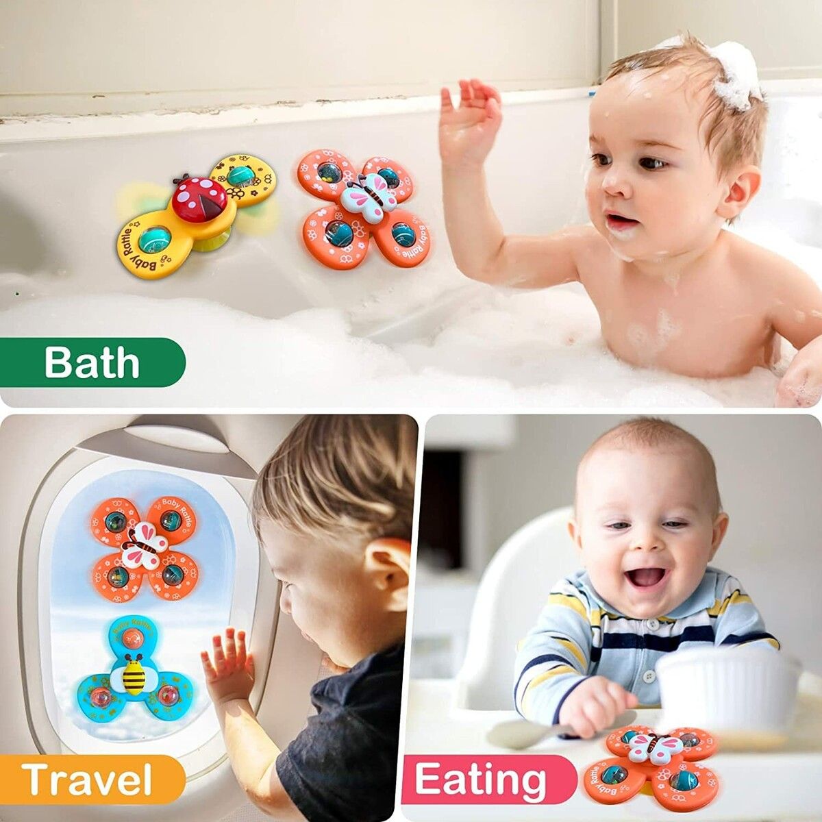 Baby Rattle Spinning Top Toys For Toddlers - Madina Gift