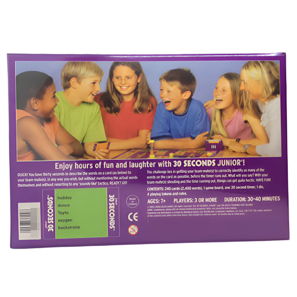 30 Seconds Junior The Quick Thinking Fast Talking Board Game 0143-1 Madina Gift