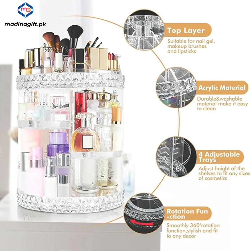 360 Rotation Cosmetic Organizer - 3302S - Madina Gift