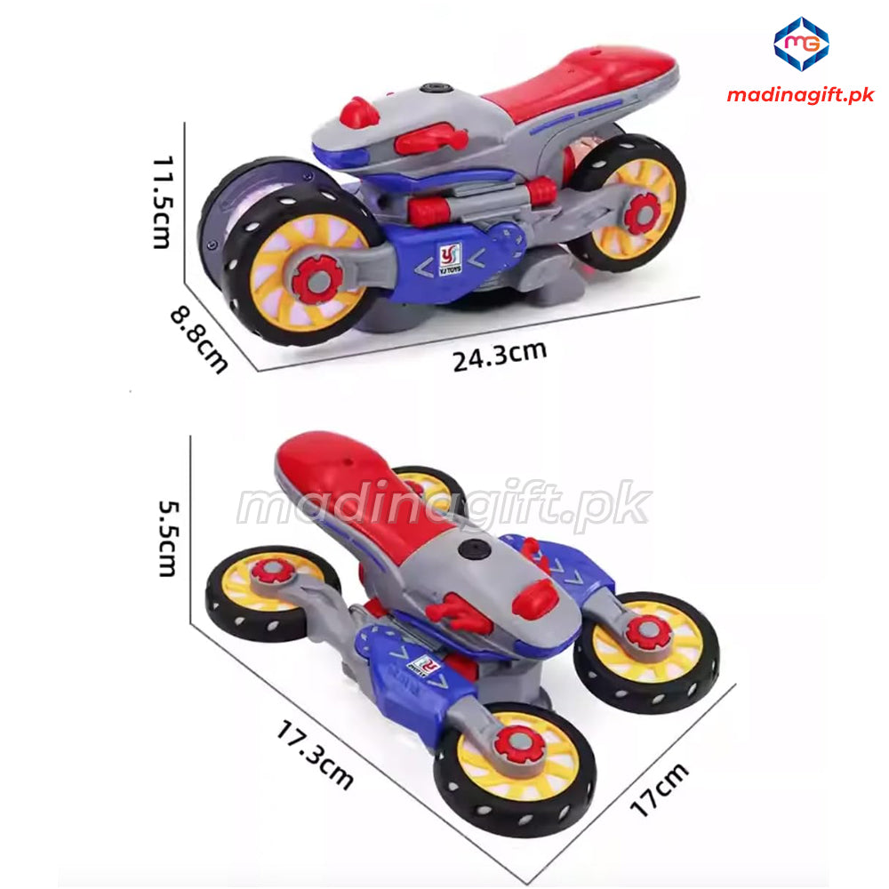 360 Rotating Stunt Bike - YJ3886 - Madina Gift