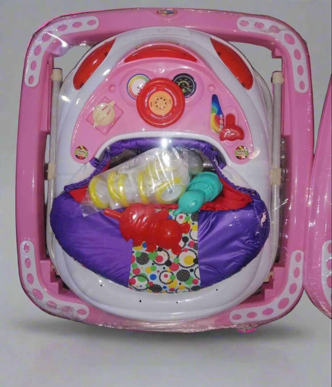 Car Baby Walker - Lights, Music & Crystal Rubber Wheels - Madina Gift