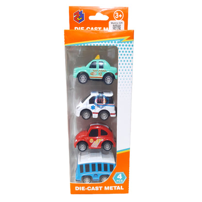 Die Cast 4 Pcs Vehicle Set - R1018 - Madina Gift