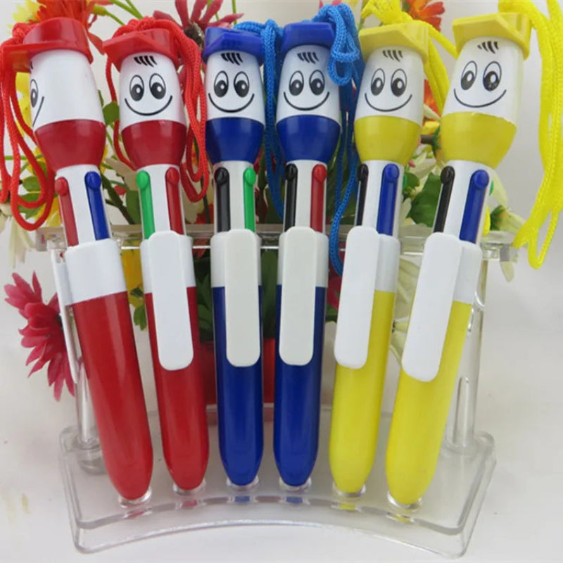 4 IN 1 SMILEY FACE COWBOY Hanging Charm Multi Pens For Kids Online in Karachi Pakistan Madina Gift