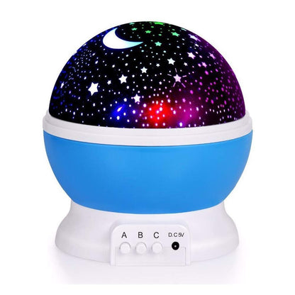 Rotating Moon & Stars Projector Lamp - Madina Gift