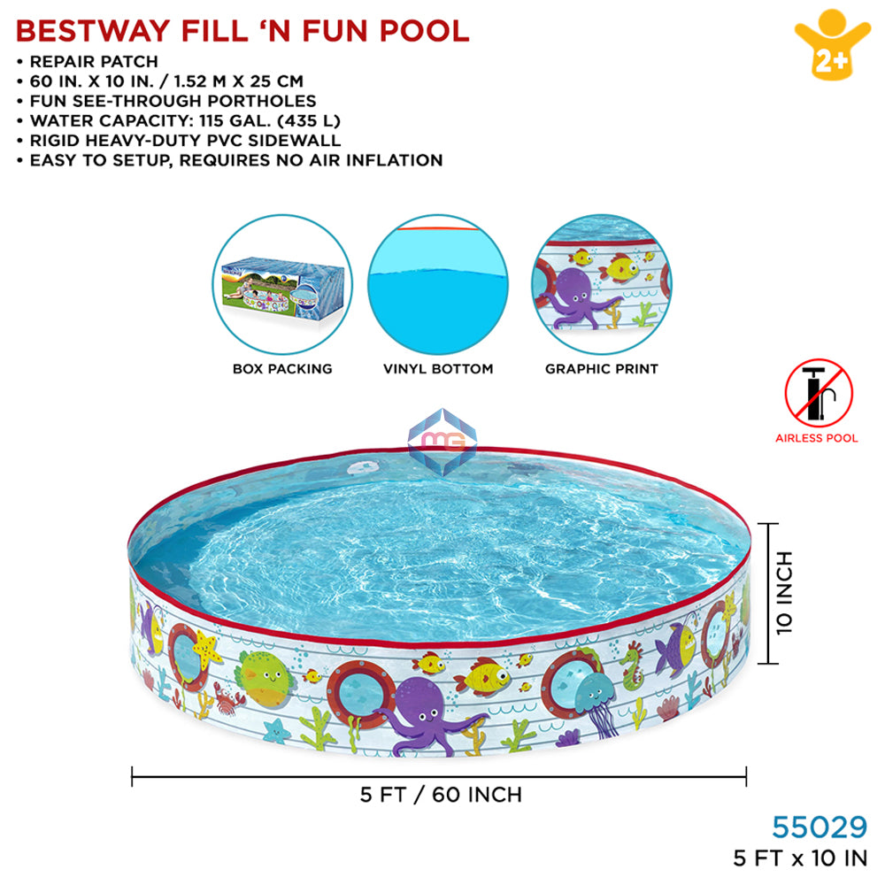 Bestway Φ60" Fill 'N Fun Sparking Sea Pool - 55029 - Madina Gift