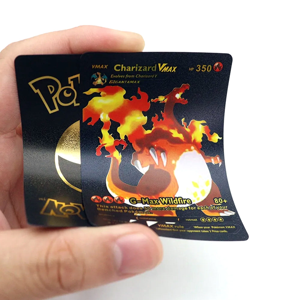 55 Pcs Pokemon Collectible Black Foil Cards Madina Gift