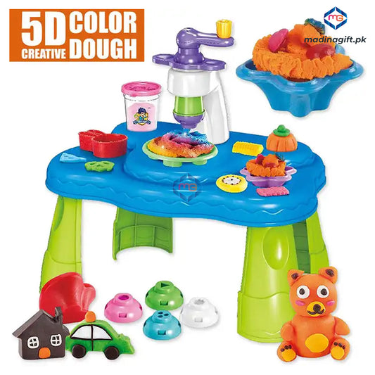 DIY Mud Table Educational Play Dough Toy Set - 5D 6545D - Madina Gift