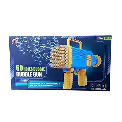 60 Holes Rechargeable Bubble Gun with Lights