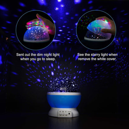 Rotating Moon & Stars Projector Lamp - Madina Gift