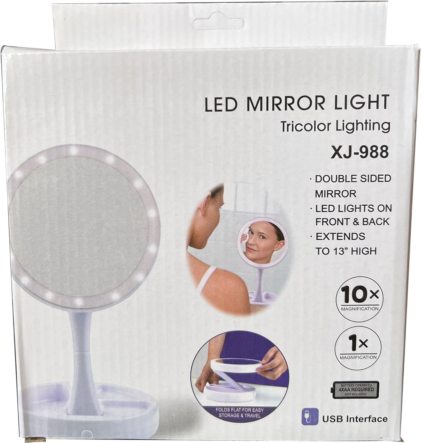 Foldable LED Makeup Vanity Mirror - Madina Gift