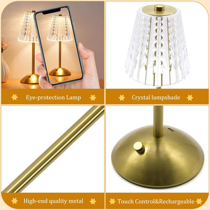 Crystal Diamond Touch Sensor Table Lamp