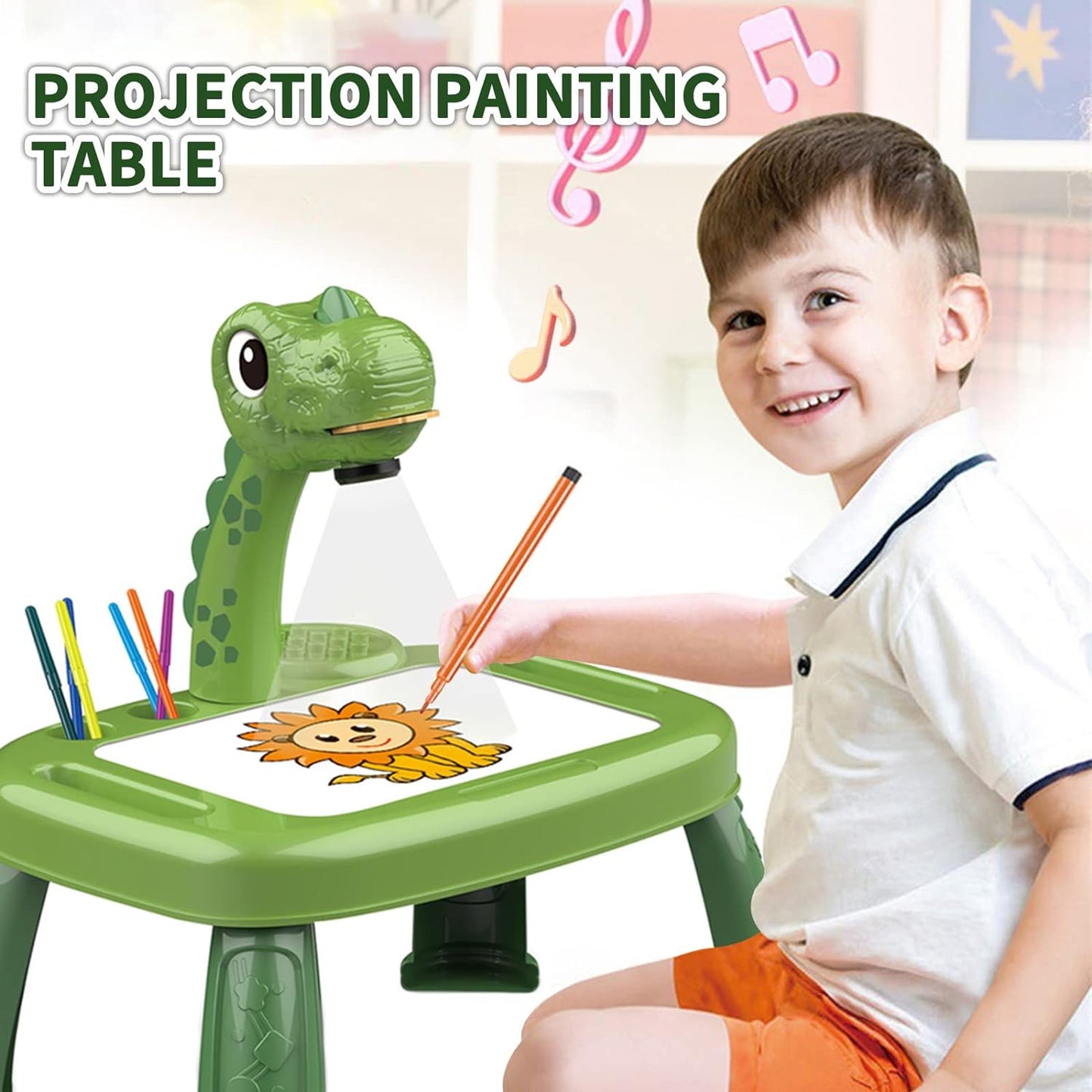 Dino Projection Painting Table - 318A - Madina Gift