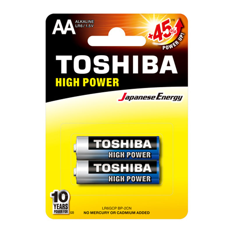 Toshiba AA LR06 x 2 Alkaline Batteries