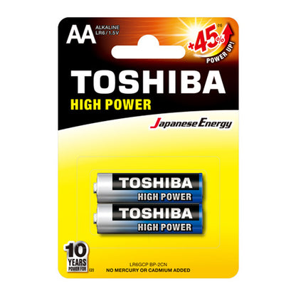 Toshiba AA LR06 x 2 Alkaline Batteries