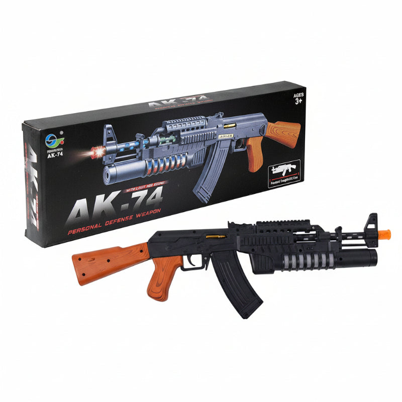 AK-74 Action Toy Gun with Light & Sound for Kids Buy Online in Pakistan Madina Gift