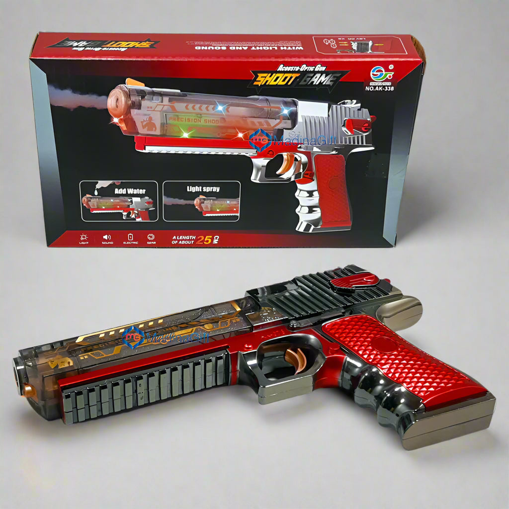 FENGFA TOYS AK-338 Acousto-Optic Gun with Lights, Sounds & Smoke Madina Gift