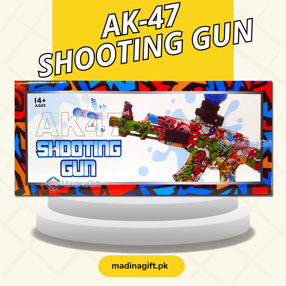 AK47 Water Bullets Shooting Gun 1853-G30B Rechargeable Automatic & Manual Functions Madina Gift