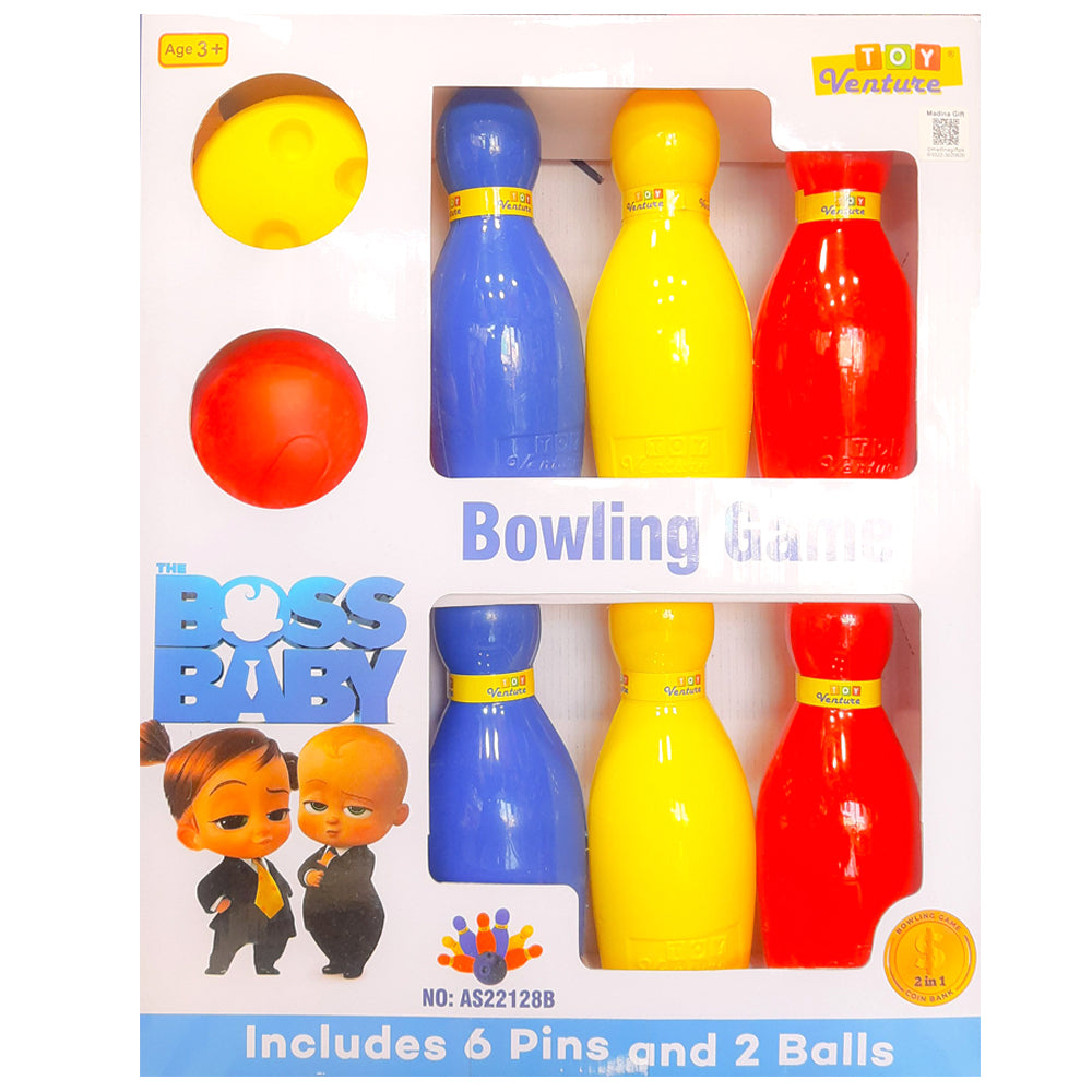 AS22128B Baby Boss 2 in 1 Toy Venture Big Bowling Game Set For Kids Online in Karachi Pakistan Madina Gift