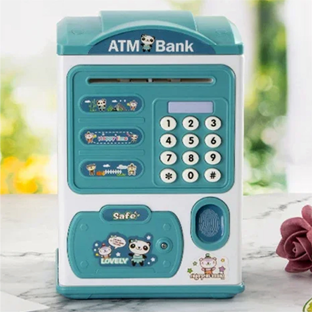 Line Shu Bao LSB6709 Happy Time ATM Money Saving Fingerprint Bank For Kids Madina Gift