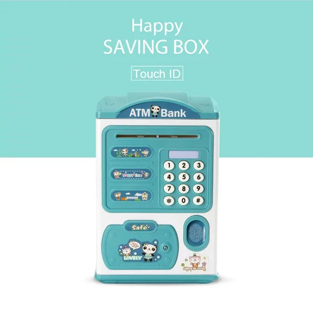 Line Shu Bao LSB6709 Happy Time ATM Money Saving Fingerprint Bank For Kids Madina Gift