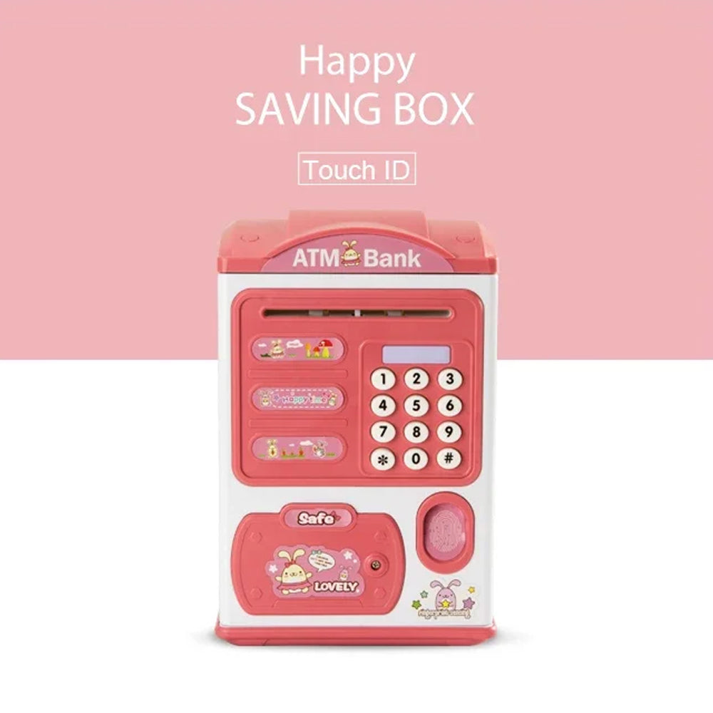 Line Shu Bao LSB6709 Happy Time ATM Money Saving Fingerprint Bank For Kids Madina Gift