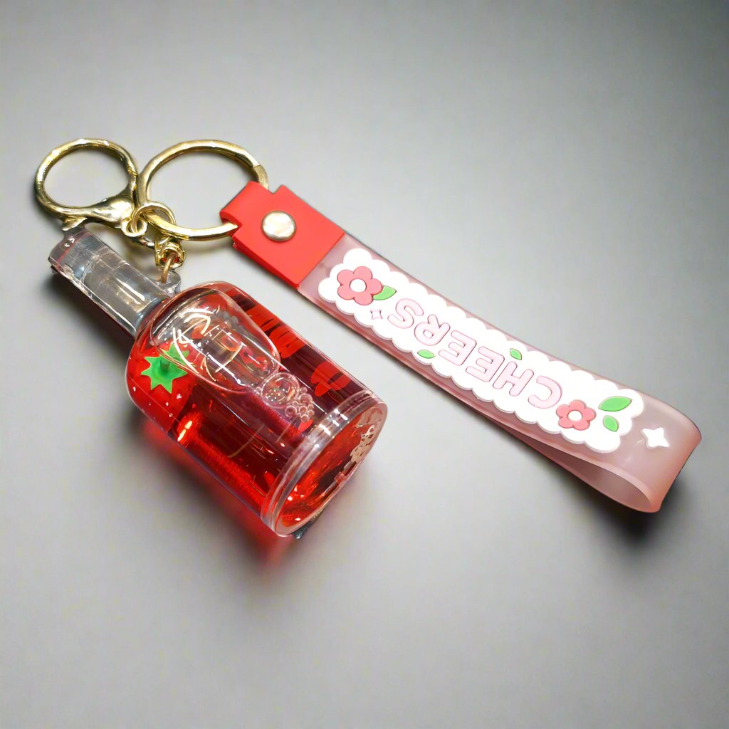 Acrylic Crystal Bottle Keychains - Madina Gift