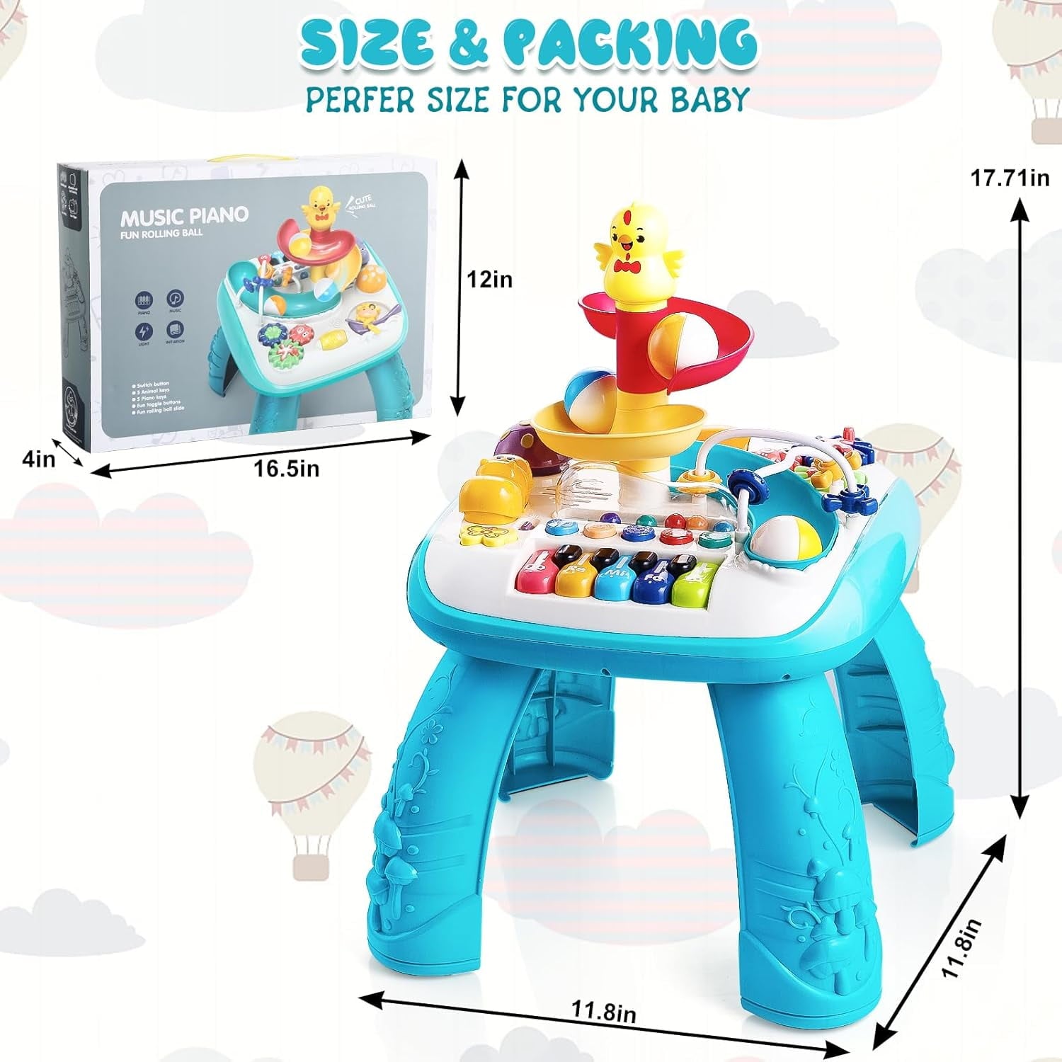 Multifunction Activity & Learning Table - Musical Fun Center CY-7088B - Madina Gift
