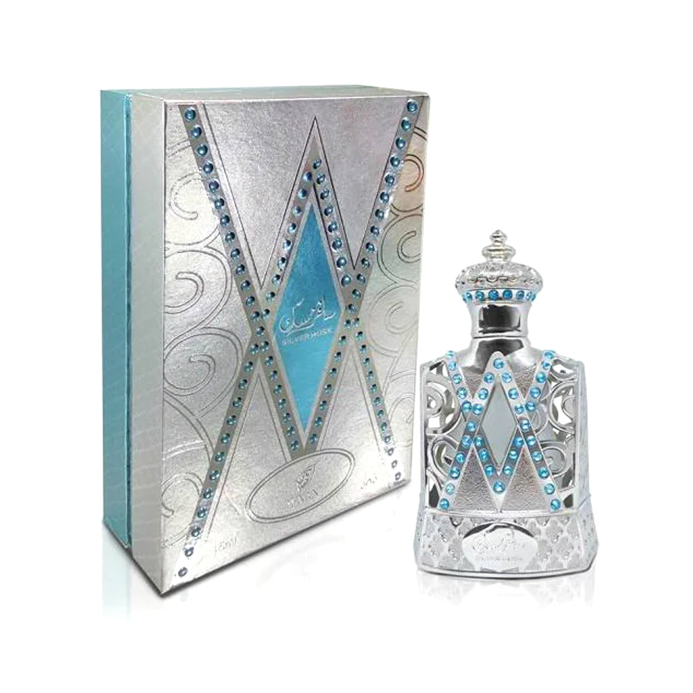Afnan Silver Musk Concentrated Perfume Oil Attar Madina Gift