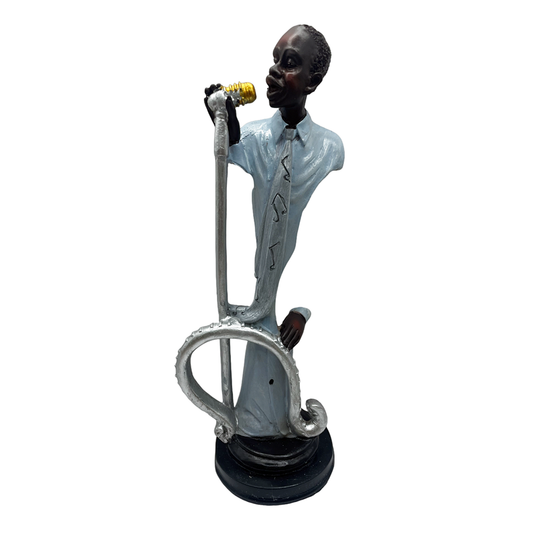 Antique Statue Musician With Microphone - Madina Gift