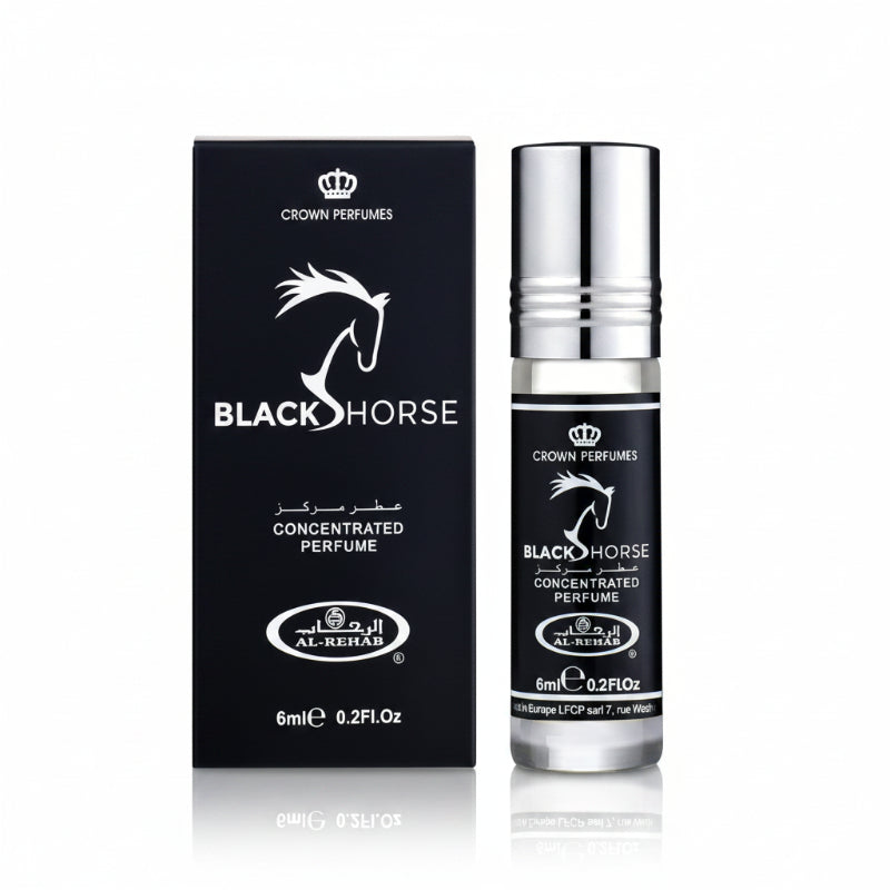 Al Rehab Black Horse Attar 6 ML Online in Karachi Pakistan Madina Gift