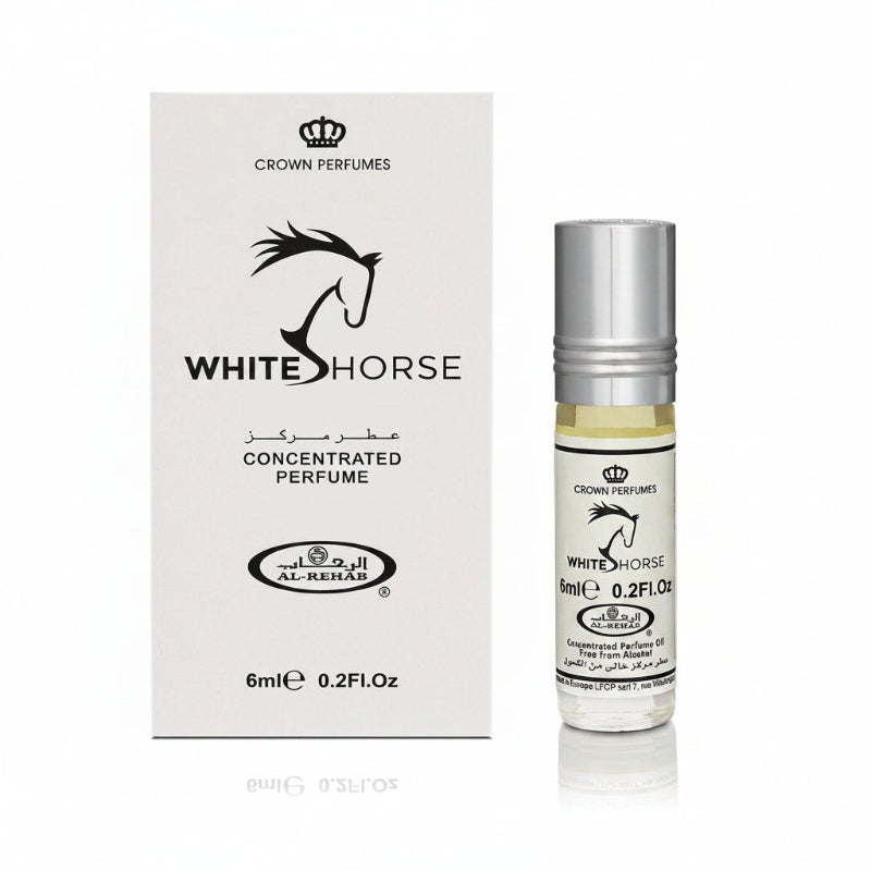 Al Rehab White Horse Attar 6 ML Online in Karachi Pakistan Madina Gift