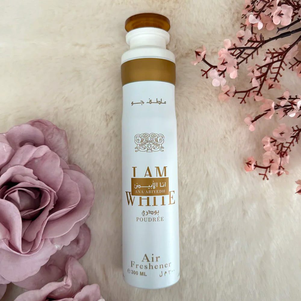 Lattafa Ana Abiyedh Poudree I Am White Air Freshener Powdery Madina Gift