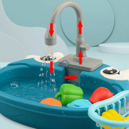 Kitchen Sink Toys with Running Water Pretend Play Set - 829B - Madina Gift