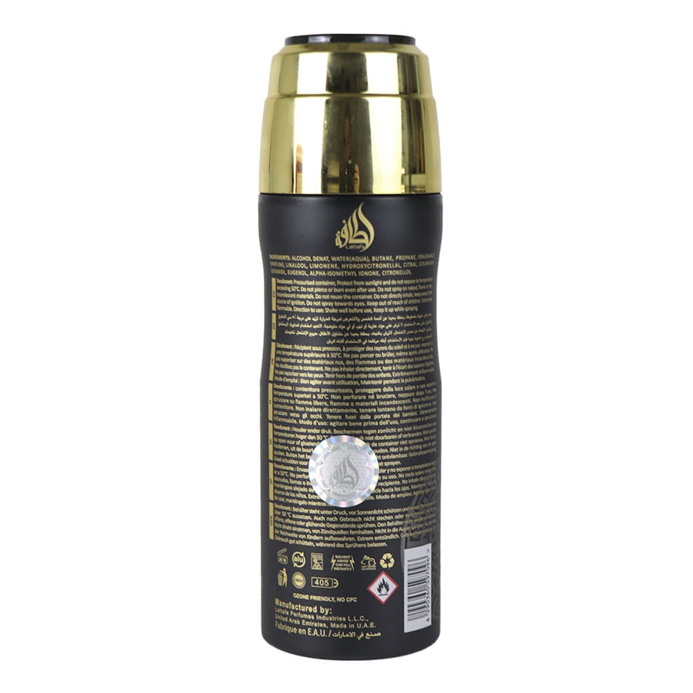 Lattafa Asad Deodorant Body Spray 200 ML Madina Gift