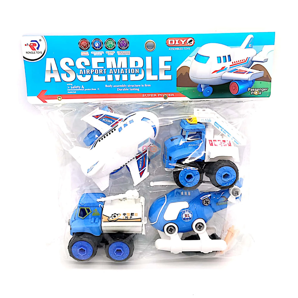 DIY Airport Aviation Assemble Toy Set - RL589-19D - Madina Gift