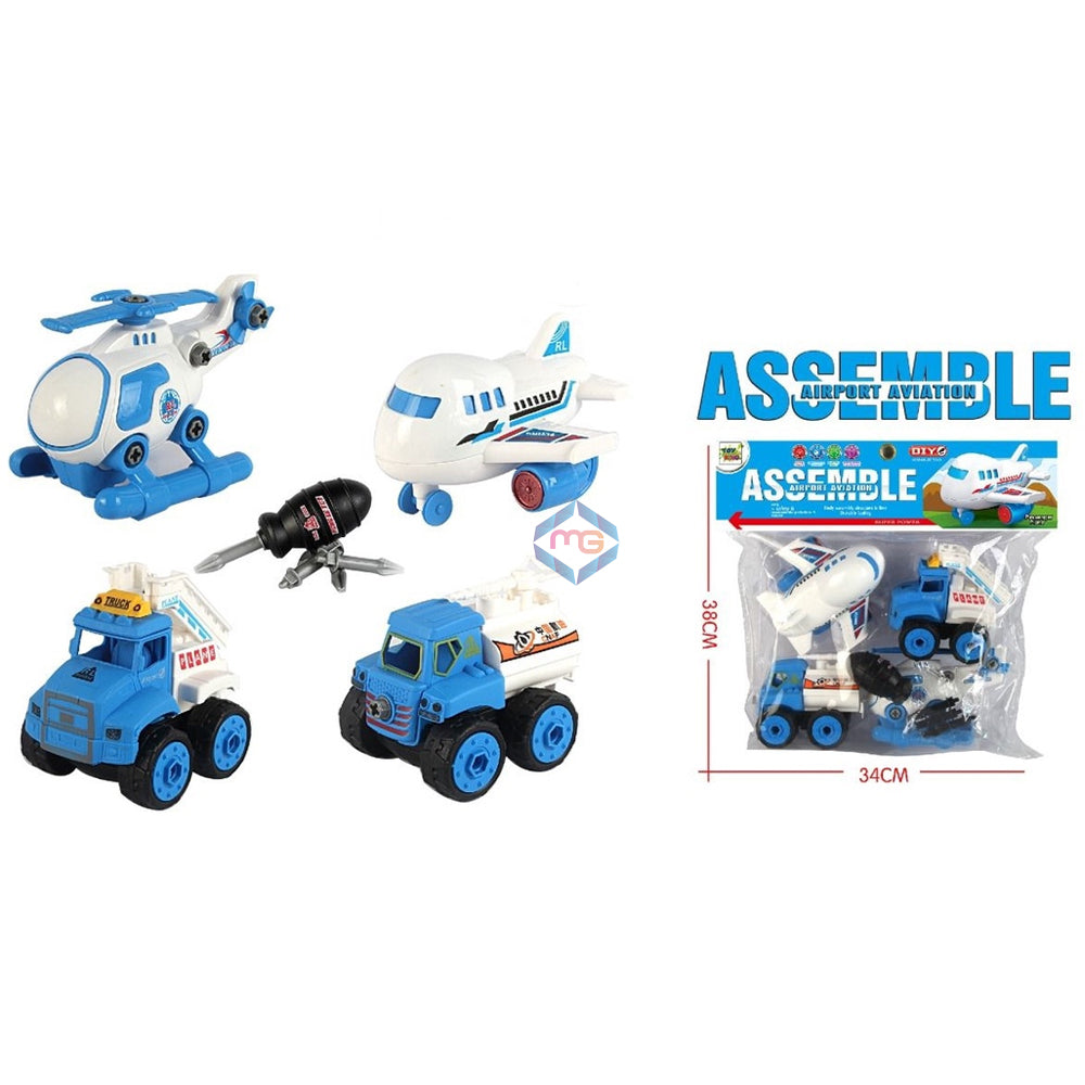 DIY Airport Aviation Assemble Toy Set - RL589-19D - Madina Gift