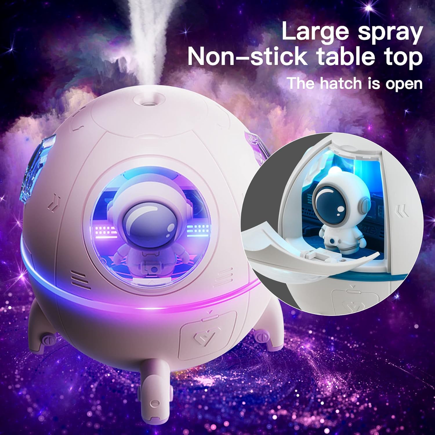 Astronaut Air Humidifier With Night Light 220 ML Capacity - Madina Gift
