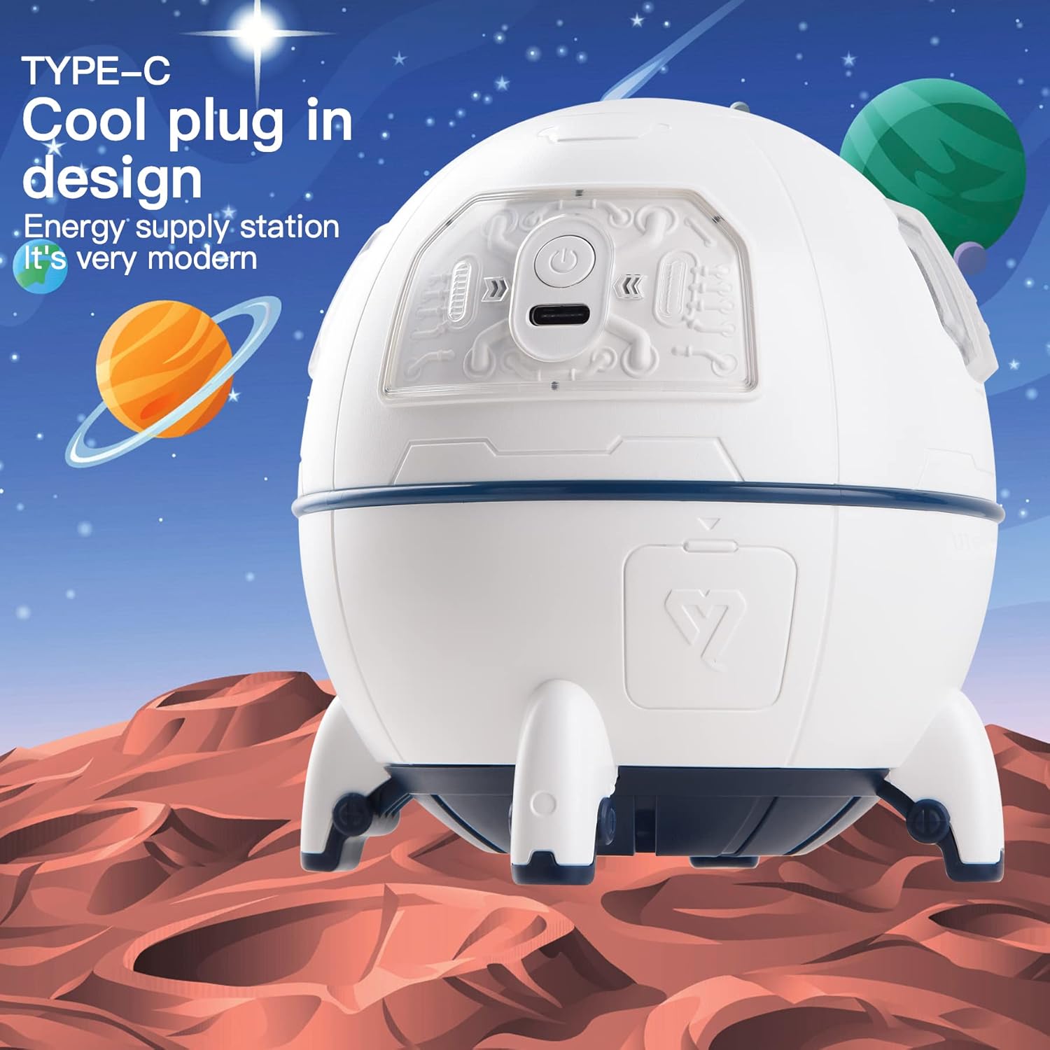 Astronaut Air Humidifier With Night Light 220 ML Capacity - Madina Gift