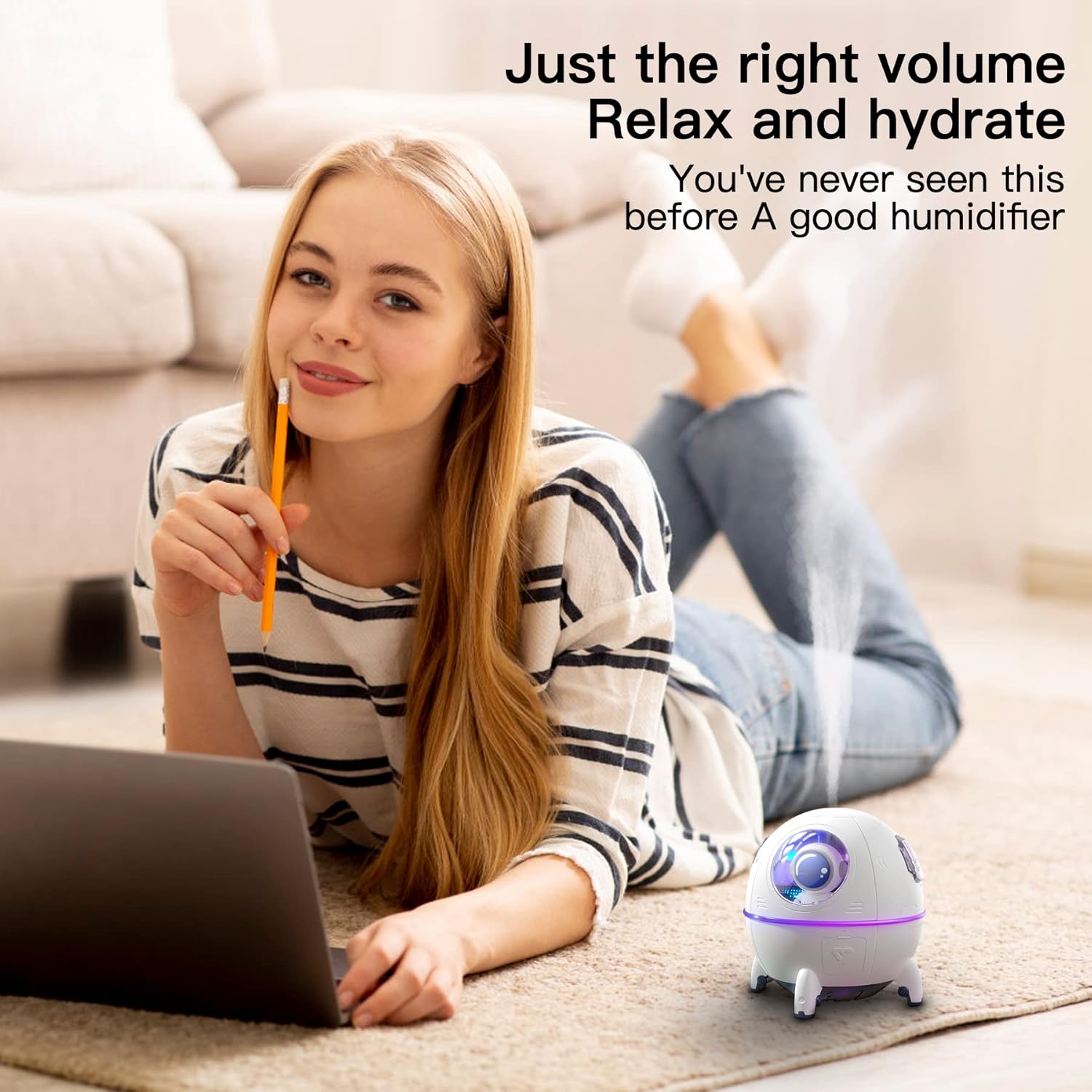 Astronaut Air Humidifier With Night Light 220 ML Capacity - Madina Gift