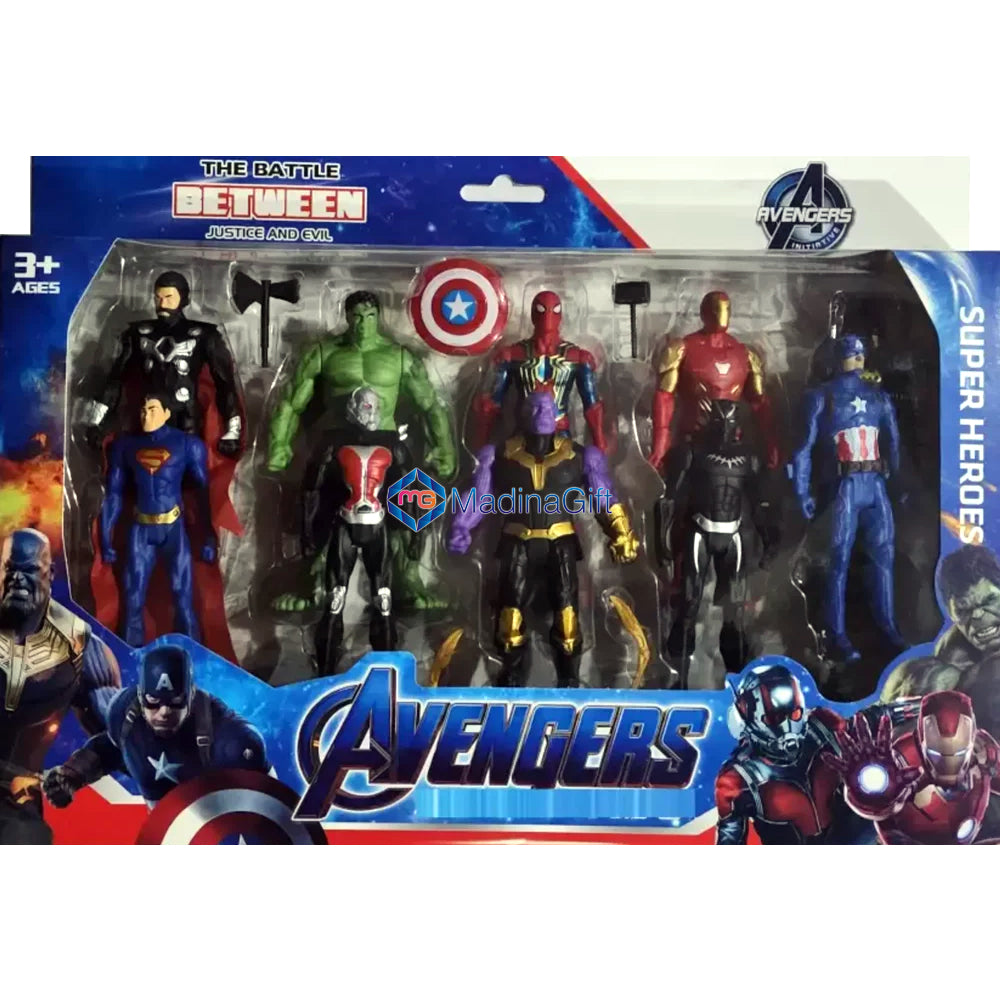 132-1 Avengers Action Figure Toy Set of 10 Super Heroes - Madina Gift - www.madinagift.pk