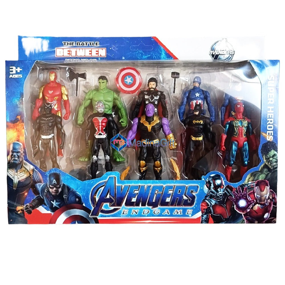 132-1 Avengers Action Figure Toy Set of 10 Super Heroes - Madina Gift - www.madinagift.pk