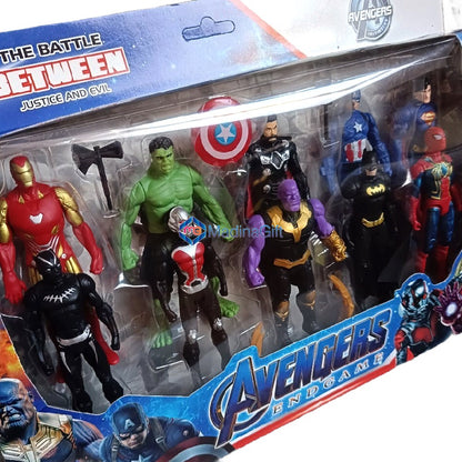 132-1 Avengers Action Figure Toy Set of 10 Super Heroes - Madina Gift - www.madinagift.pk