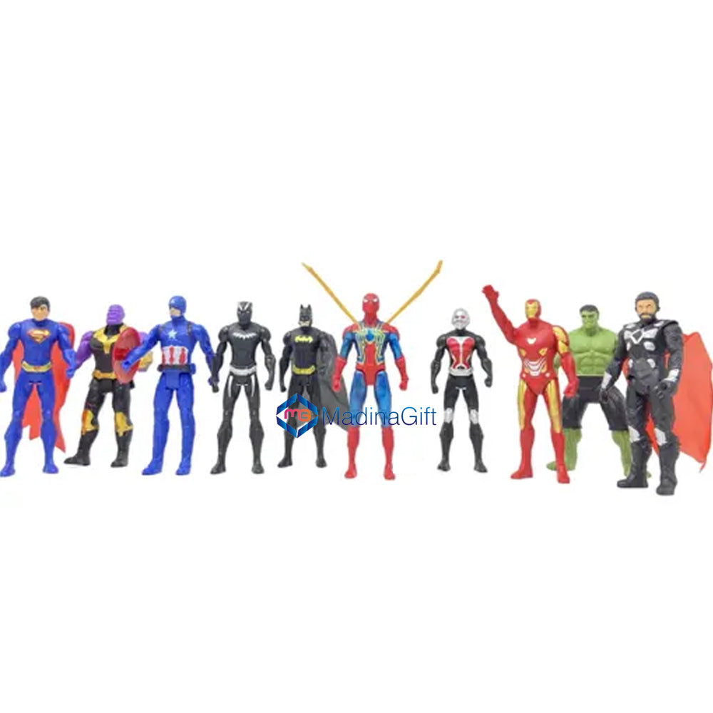 132-1 Avengers Action Figure Toy Set of 10 Super Heroes - Madina Gift - www.madinagift.pk