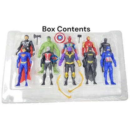 132-1 Avengers Action Figure Toy Set of 10 Super Heroes - Madina Gift - www.madinagift.pk